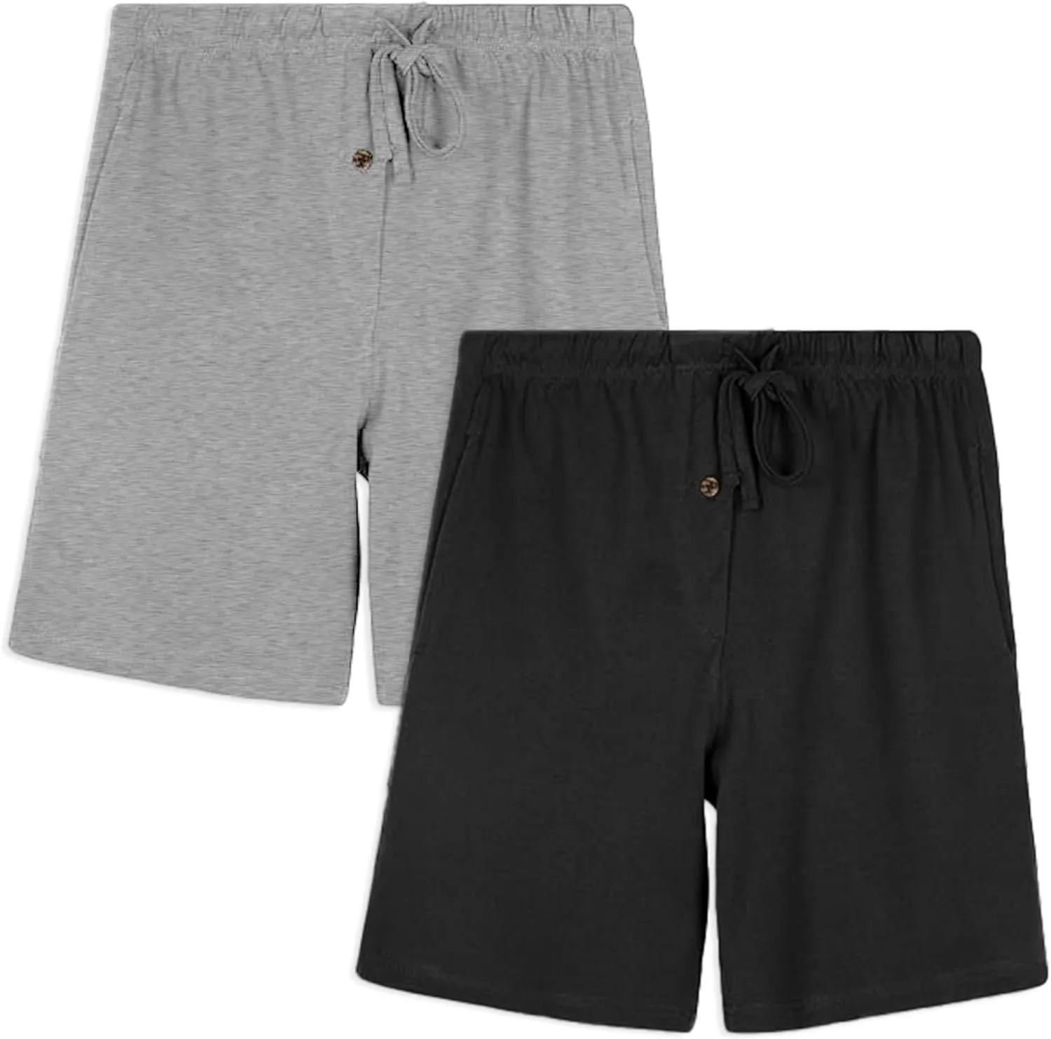 Andrew Scott Men's Lounge Shorts | Drawstring & Pockets Cotton PJ-Sleep Short Bottoms | Multi Packs