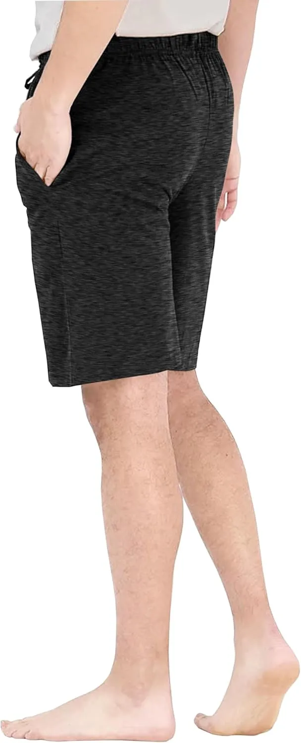 Andrew Scott Men's Lounge Shorts | Drawstring & Pockets Cotton PJ-Sleep Short Bottoms | Multi Packs