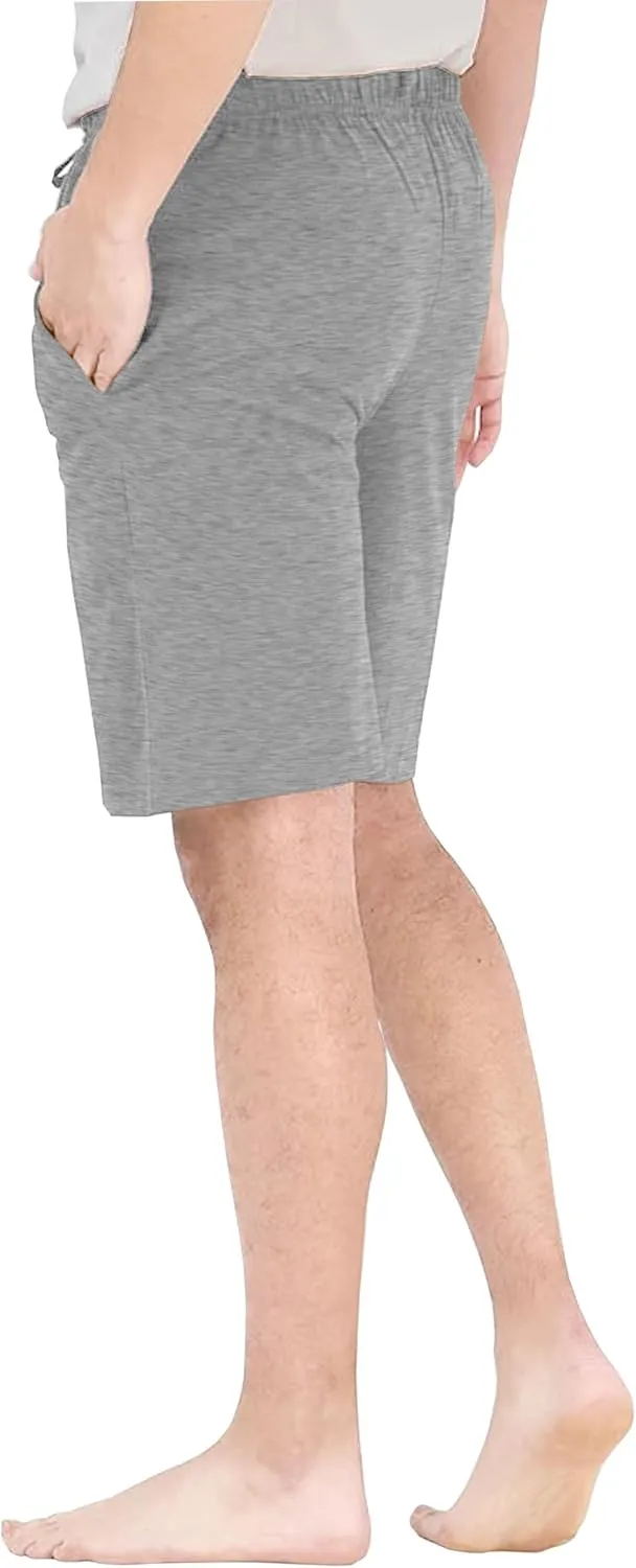 Andrew Scott Men's Lounge Shorts | Drawstring & Pockets Cotton PJ-Sleep Short Bottoms | Multi Packs