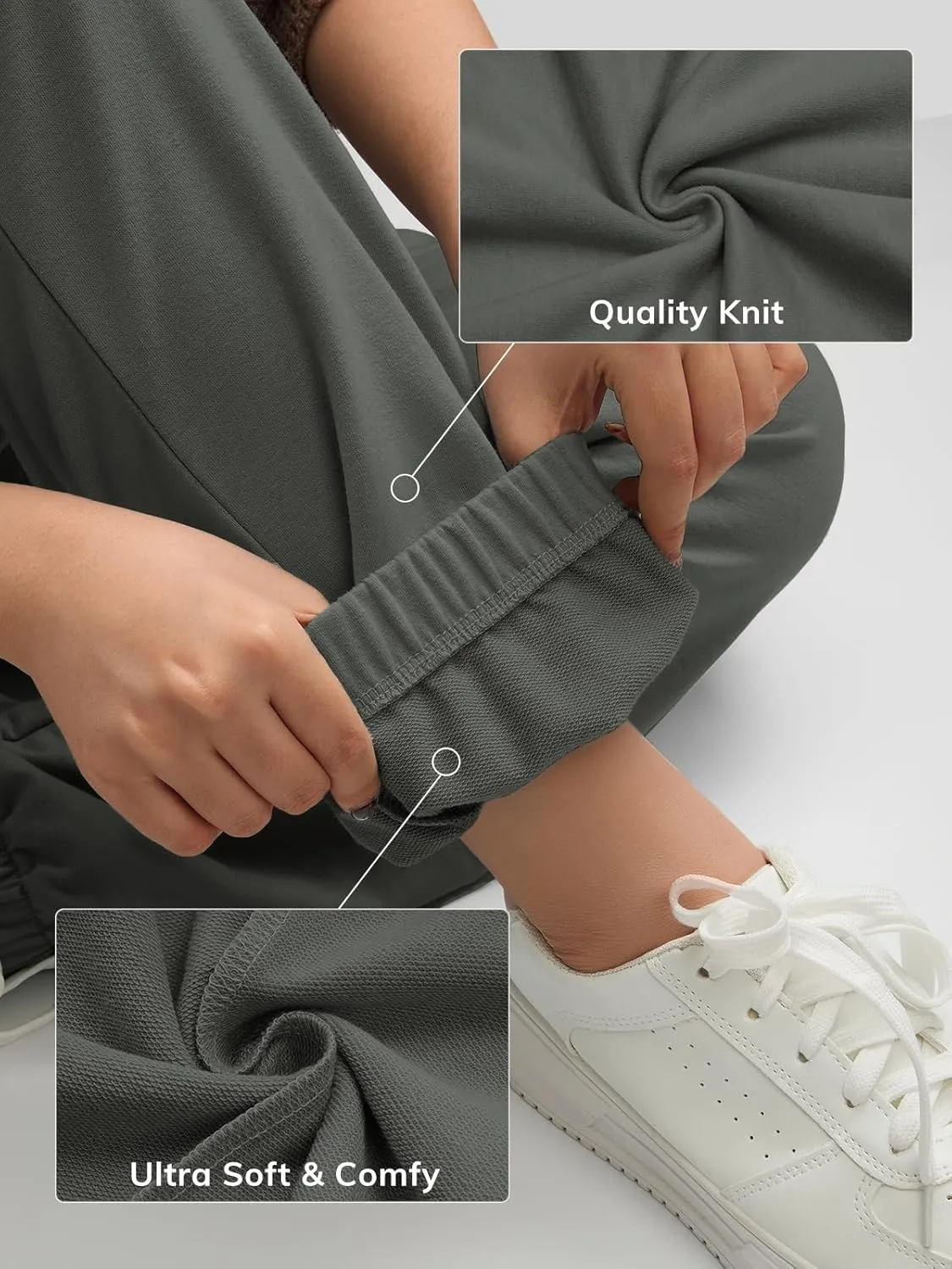 ATHMILE Women's High Waisted Sweatpants Workout Active Joggers Pants Baggy Lounge Bottoms