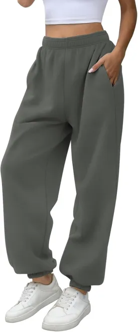 ATHMILE Women's High Waisted Sweatpants Workout Active Joggers Pants Baggy Lounge Bottoms