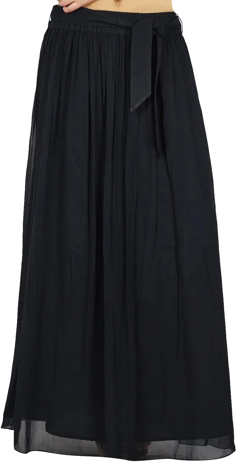 Bimba Women Long Maxi Skirt Tulip Style Georgette Boho Bottoms