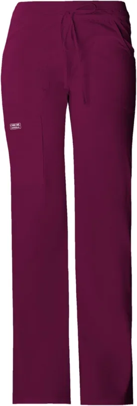 Cherokee Women Scrubs Pants Low Rise, Flare Leg bottoms, adjustable drawstring with 6 Pockets - 24001
