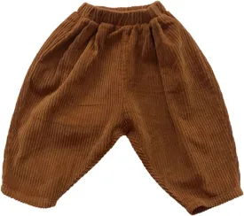 iiniim Toddler Baby Girls Boys Corduroy Long Pants Elastic Waist Casual Trousers Bottoms