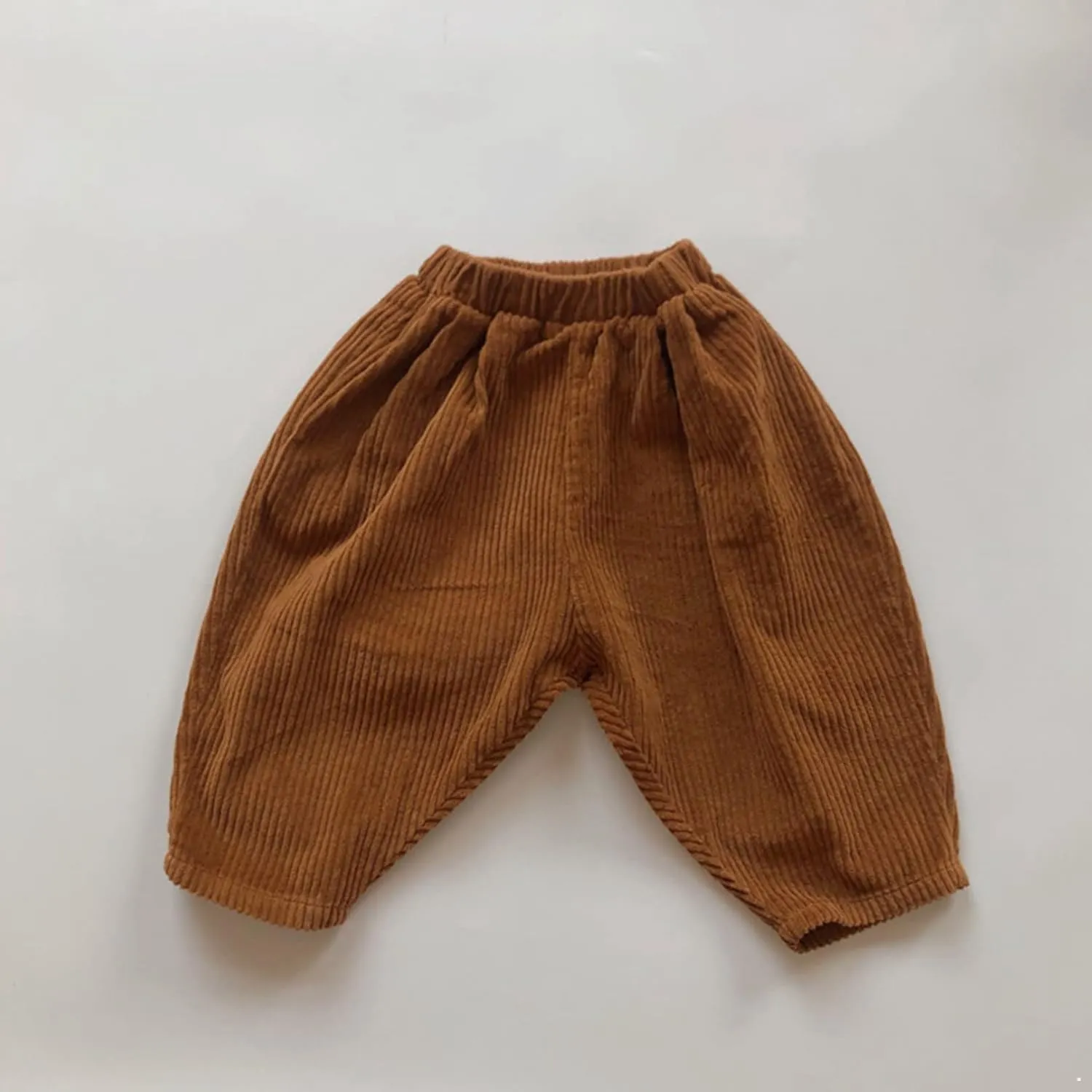 iiniim Toddler Baby Girls Boys Corduroy Long Pants Elastic Waist Casual Trousers Bottoms