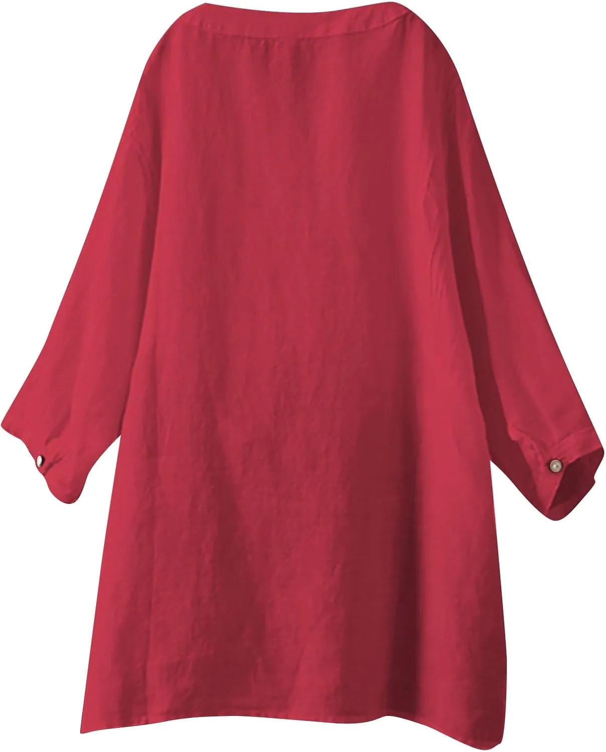 Linen Shirt for Women Button Down Shirts for Women Solid Short Sleeve Tunic Tops Casual V Neck Dressy Blouses