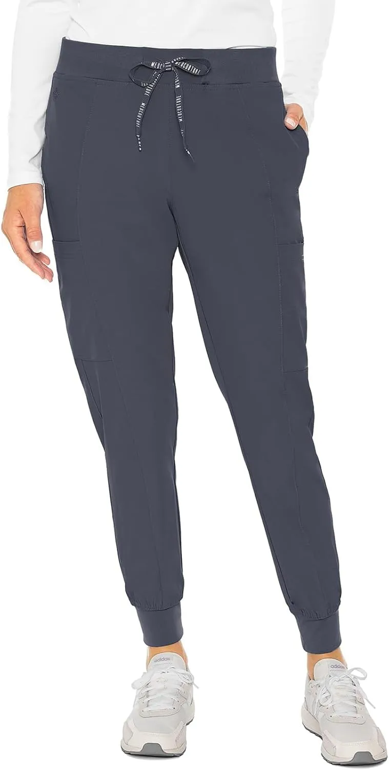 Med Couture Scrub Jogger Pants for Women, Seamed Bottoms with 4 Spacious Pockets MC8721
