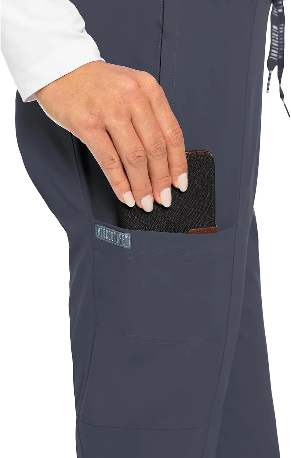 Med Couture Scrub Jogger Pants for Women, Seamed Bottoms with 4 Spacious Pockets MC8721