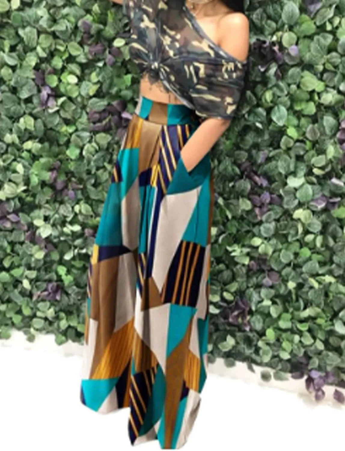 Palazzo Pants for Women Flowy Wide Leg High Waisted Trousers Long Dressy Bottoms