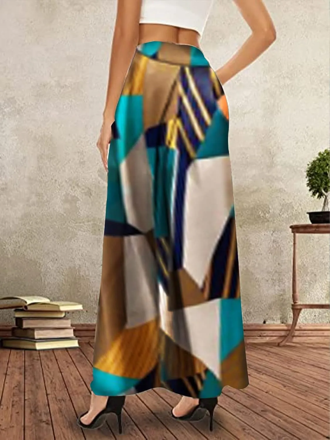 Palazzo Pants for Women Flowy Wide Leg High Waisted Trousers Long Dressy Bottoms