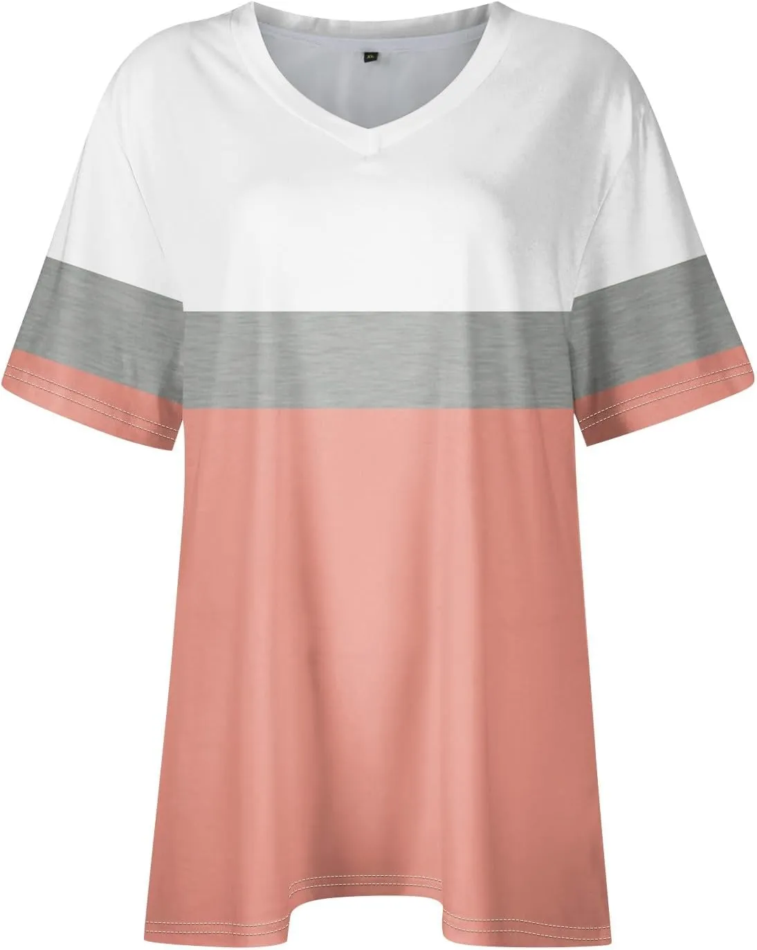 Plus Size Summer Tops Shorts Sleeve Work Shirts For Women Tops V Neck Basic Tee Tunic Oversized Blouses Comfy Clothes