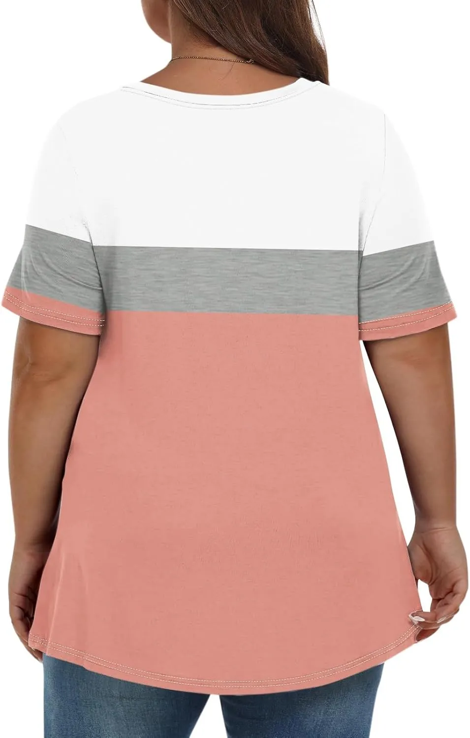 Plus Size Summer Tops Shorts Sleeve Work Shirts For Women Tops V Neck Basic Tee Tunic Oversized Blouses Comfy Clothes