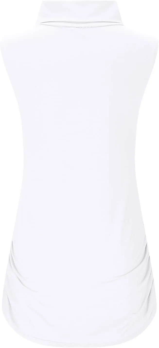 Women Mock Turtleneck Long Sleeve T Shirt Plus Size Sleeveless Tank Tops Basic Stretch Slim Fit Undershirts