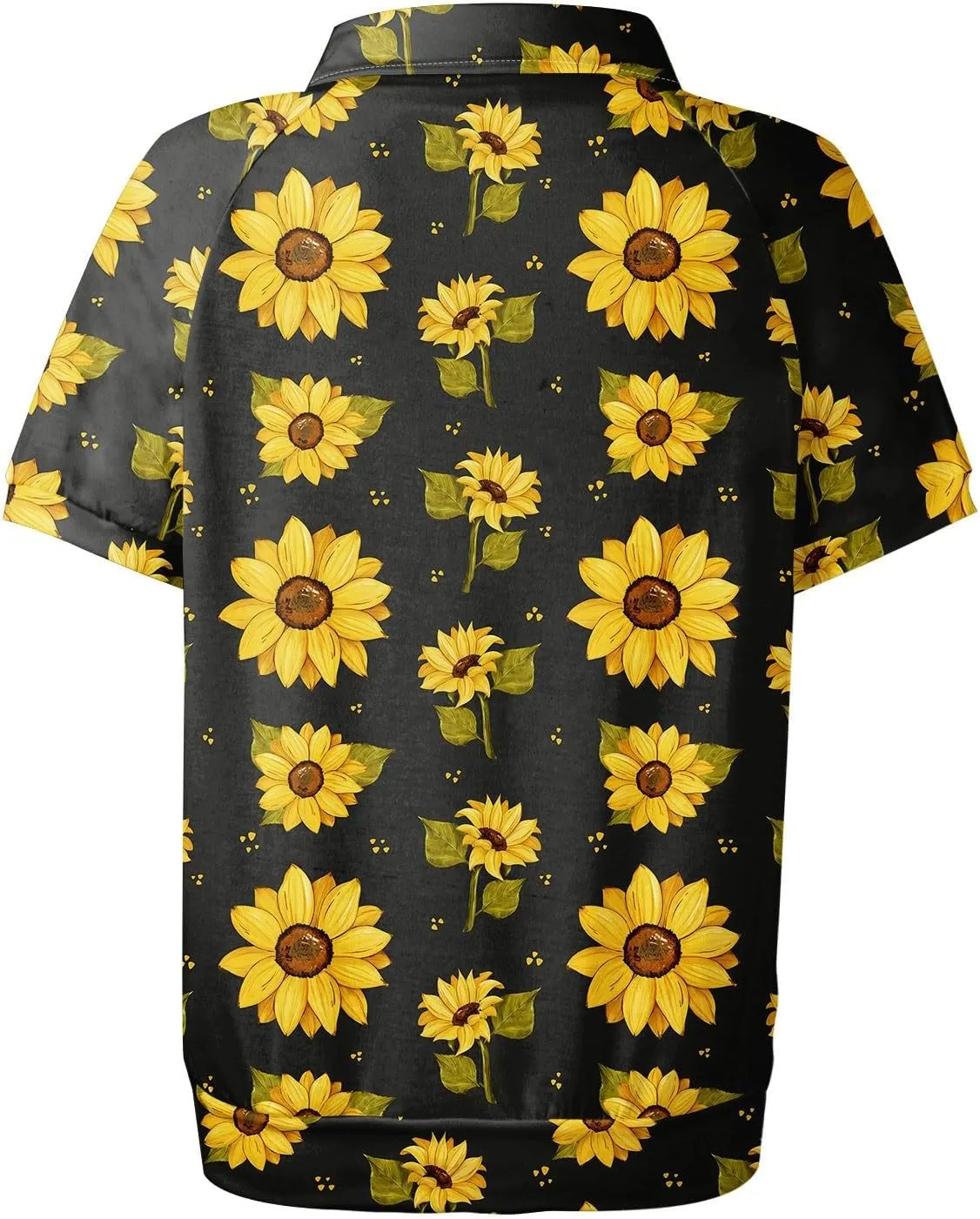 Womens Shirts Casual Short Sleeve Work Outfits Summer Tops Trendy Floral Print Blouses Lapel Collared